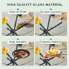 NicBex Morden Round Glass Dining Table Dining Table with Glass Tabletop and Metal Legs for 4 for Kitchen, Gold - 2 of 4