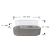 Luspa Tabletop Fire Pit Portable Ethanol Fireplace 13.8” x 7.1” x 6.7” - Light Grey - 3 of 4