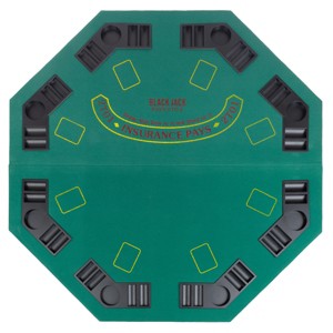 Trademark Poker Deluxe Poker & Blackjack Table Top With Case - Green Felt - 1 of 4
