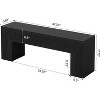 Lantine 47'' Wooden Entryway Bench, Farmhouse Entry Bench Seat, Indoor End of Bed Bench for Living Room, Bedroom, Hallway, Black - 2 of 4