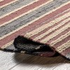 Nuloom Wendi Striped 4x6 Wool Jute Indoor Area Rug for Dining Room Rug Neutral Rug Living Room Rug Kitchen, Grey - 4 of 4