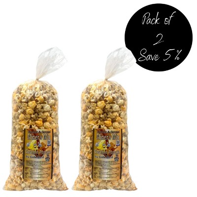 Gold Dust Kettle Corn 7 oz Miner's Mix Caramel & Cheese Popcorn Non-GMO - Pack of 2