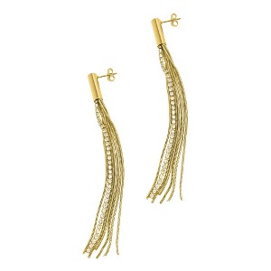 Adornia Tarnish Resistant 14k Gold Plated Fringe Drop Earrings - 1 of 2