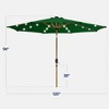 Best Choice Products 10ft Solar LED Lighted Outdoor Woodgrain Pattern Steel Market Patio Umbrella - 2 of 4