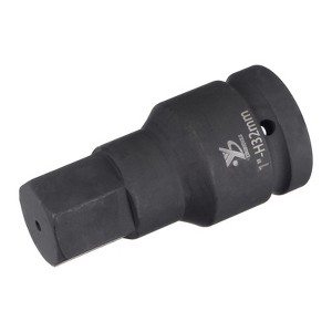 Unique Bargains CR-MO Steel Metric 1" Square Drive Impact Hex Socket Black - 1 of 4
