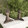 Nature Spring Meditating Yoga Zen Resin Frog Figure - Brushed Bronze Finish - 4 of 4