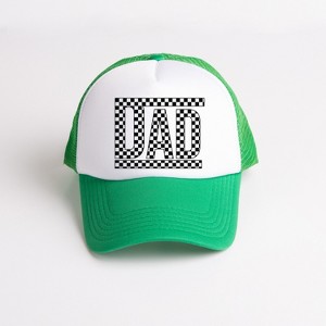 Simply Sage Market Dad Checkered Box Men's Foam Trucker Hat - 1 of 3