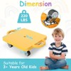 SUGIFT Kids Sitting Scooter Set with 360° Swivel Casters, Durable Plastic Build, Stackable Design, and Colorful Indoor Outdoor Play - 3 of 4