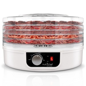NutriChef Electric Countertop Food Dehydrator, Food Preserver (White) - 1 of 4