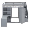 Whisen Full Size Loft Bed, Wardrobe Racks, Foldable Shelves & Desks for Organized Living - 4 of 4