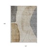 Taupe Beige And Gray Abstract Washable Indoor Outdoor Area Rug - 3 of 4