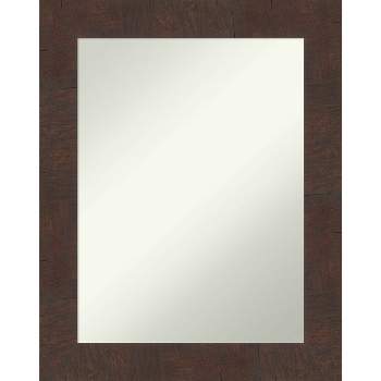23" x 29" Non-Beveled Wildwood Brown Wall Mirror - Amanti Art