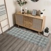 Modern Plaid Living Room Area Rug, Machine Washable Floor Carpet, Non-Slip Checkered Soft Rug, Low-Pile Non-Shedding Accent Rug, Indoor Foldable Rug - 2 of 4