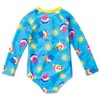 Pinkfong Baby Shark Girls Zip Up One Piece Bathing Suit Toddler - 4 of 4