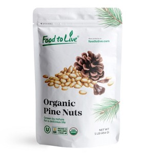 Organic Pine Nuts - Non-GMO Pignolias, Kosher, Raw, Vegan - 1 of 4