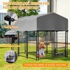 ORRD Large 4.23'x5.82' Outdoor Dog Kennel with Roof, Heavy Duty Welded Wire Cage & Double Lock System - 2 of 4