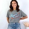 Simply Sage Market Women's Stars and Stripes Firework Short Sleeve Garment Dyed Tee - 2 of 4