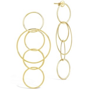 SHINE by Sterling Forever Linked Hoop Drop Earrings - 1 of 3