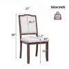 Set of 4 Upholstered Farmhouse Dining Chairs,High Back Solid Wood Mid-Century Side Chairs for Dining Room & Kitchen–The Pop Home - 4 of 4