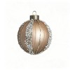 YOOCOZZ Trendy Household Christmas Decoration 6 Set, 3.9" Eye Catching Gold Xmas Ball Ornaments, Glass Decorative Hanging Ball Xmas Tree Ornaments - 3 of 4