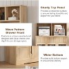 60" Kitchen Pantry Cabinet with Glass Doors, Food Storage Cabinet, Kitchen Organizer, Wave Design, for Living Room, Dining Room - 3 of 4
