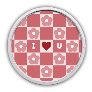 Creative Products I Heart You Daisy Check Round Framed Print - 1 of 4