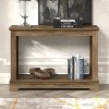 Galano Console Table with Laser-Cut Side Panels in Knotty Oak, 42.1" W x 14.8" D x 29.1" H - 3 of 4
