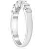 Pompeii3 1/2ct 5-Stone Diamond Bar Set Wedding 14k White Gold Bridal Ring - 3 of 4