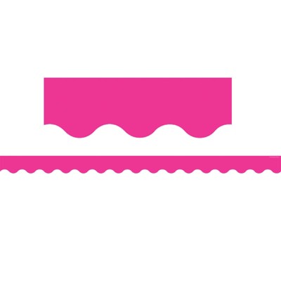 Teacher Created Resources Hot Pink Scalloped Border Trim, 35 Feet (Pack of 6)