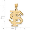 Black Bow Jewelry 10k Yellow Gold Florida State Seminoles NCAA Large Pendant - 2 of 3