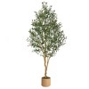 Artificial Olive Tree, Faux Potted Olive Tree With Realistic Leaves and Fruits, Fake Olive Tree with Pot for Home Office Living Room Foyer Floor - 2 of 4