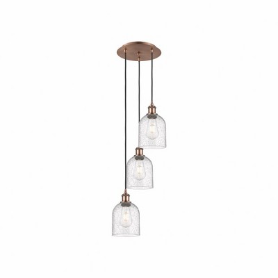 Bella - 3 Light Cord Hung Multi Pendant In Industrial Style-29.25 Inches Tall and 12 Inches Wide