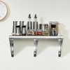 INS-Style Practical Stainless Steel Wall-Mounted Rack with High Load Capacity for Dining and Kitchen Decoration, Suitable for Multiple Home Settings - 3 of 4