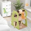 Tangkula 2-Tier Dinosaur Cat Tree Tower w/ Rotating Scratching Sisal Ball Climbing Rods - 3 of 4