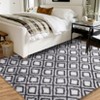 Modern Soft Fluffy Living Room Rugs with Geometric Pattern, Plush Non Slip Non Shedding Throw Carpet for Nursery Bedroom Payroom - 4 of 4
