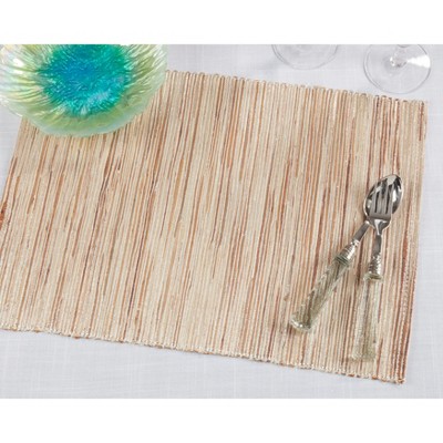 Natural Shimmering Woven Water Hyacinth Placemats Set