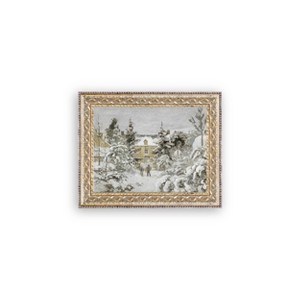 Petal Lane 10"x8" Snowy Stroll Fancy Gold Framed Art - 1 of 4