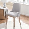Set of 2 Farmhouse Wooden Dining Chairs with Upholstered Seats, Cutout Backrest, Rubberwood Frame for Dining or Living Room - 3 of 4