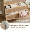 Rattan 5 Drawer Dressers for Bedroom, Tall Dresser with Deep Drawers, Large Chest of Drawers with Wide Top for Living Room, Hallway, Kids Room - 4 of 4