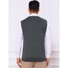 INSPIRE CHIC Men's Casual Sleeveless V-Neck Plaid Argyle Knit Sweater Vest - 3 of 4