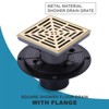 WOWOW 4.5 in. Floor Drain with Square Stainless Steel Screw-Tite Strainer - 3 of 4
