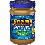 Adams 100% Natural Crunchy Peanut Butter - 16oz