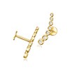 Pure Collection by Ross-Simons 0.15 ct. t.w. Diamond Curved Flat-Back Ear Climbers in 14kt Yellow Gold - 3 of 4
