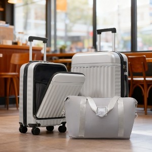 KWPZQEB 3 Piece Luggage Set, Expandable Suitcase with ABS+PC hardshell, Spinner Wheels & USB Port TSA Lock (20+24 inch) - 1 of 4