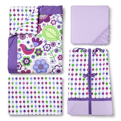 purple crib comforter