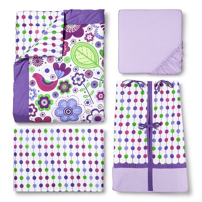 purple nursery bedding