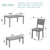 CAVINAS 58.5" Dining Table Set for 6 Rectangular Wood Dining Table with 4 Upholstered Chairs and a Bench, Gray - 3 of 4