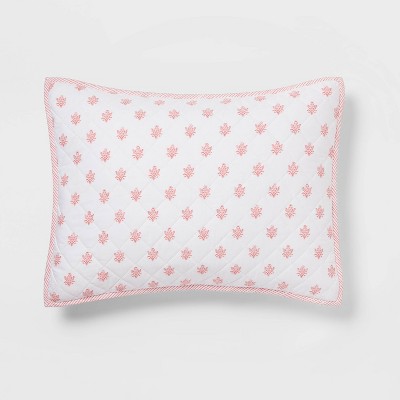 Standard Printed Family-Friendly Warm Block Print Quilt Sham - Threshold™