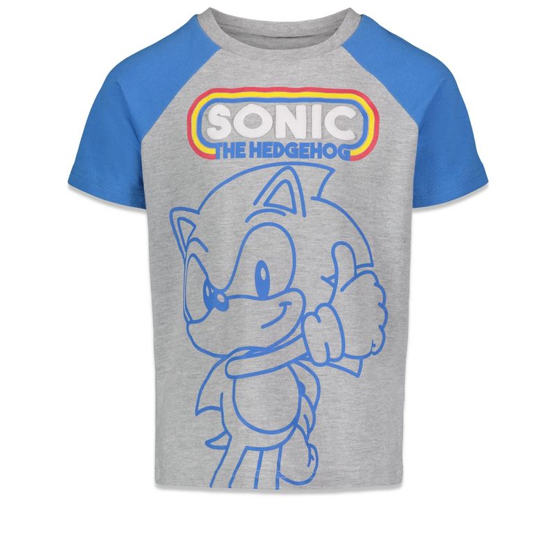 SEGA Sonic The Hedgehog Little Boys 2 Pack Raglan Graphic T-Shirt , 3 of 4