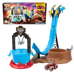 Monster Jam Mud Blasters Monster Mutt Dalmatian Dunk Tank Playset - 1 of 4